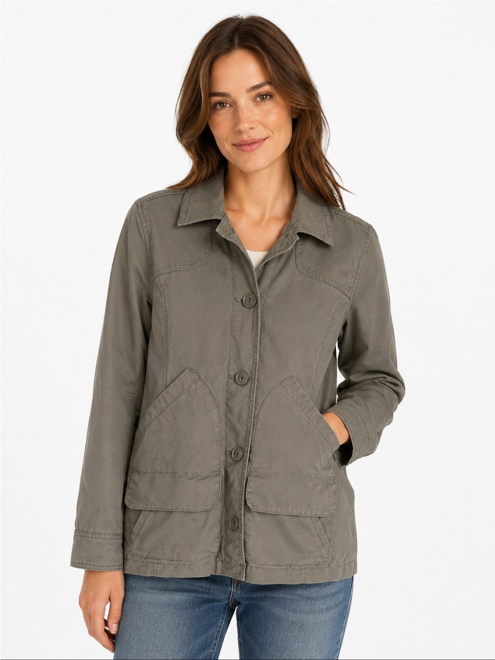 L.L. Bean Vintage Olive Fireside Utility Field Jacket
